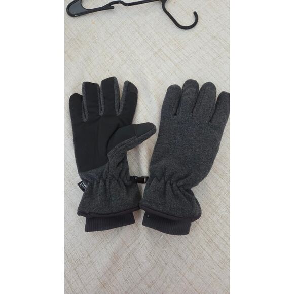 Unisex Gray Fleece Winter Gloves L/XL Warm Cold Weather Snow Outdoor - Picture 1 of 3